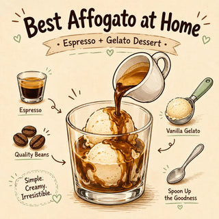 Best affogato at home with espresso and gelato