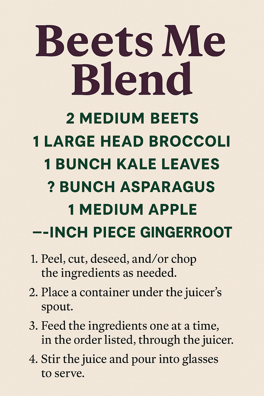 Beets Me Blend