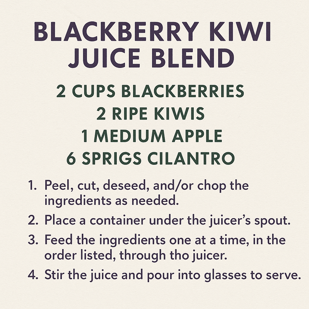 Blackberry Kiwi Juice Blend