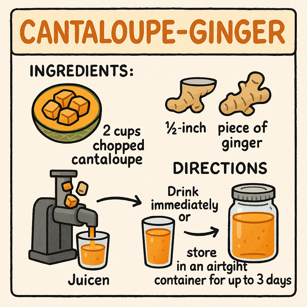 Cantaloupe–Ginger Juice