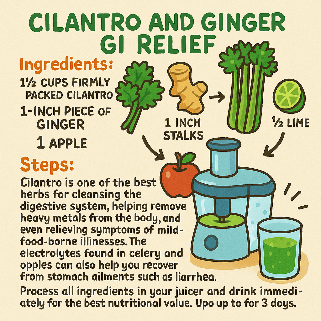 Cilantro and Ginger Juice