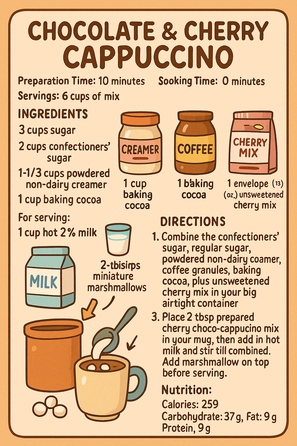 Chocolate & Cherry Cappuccino