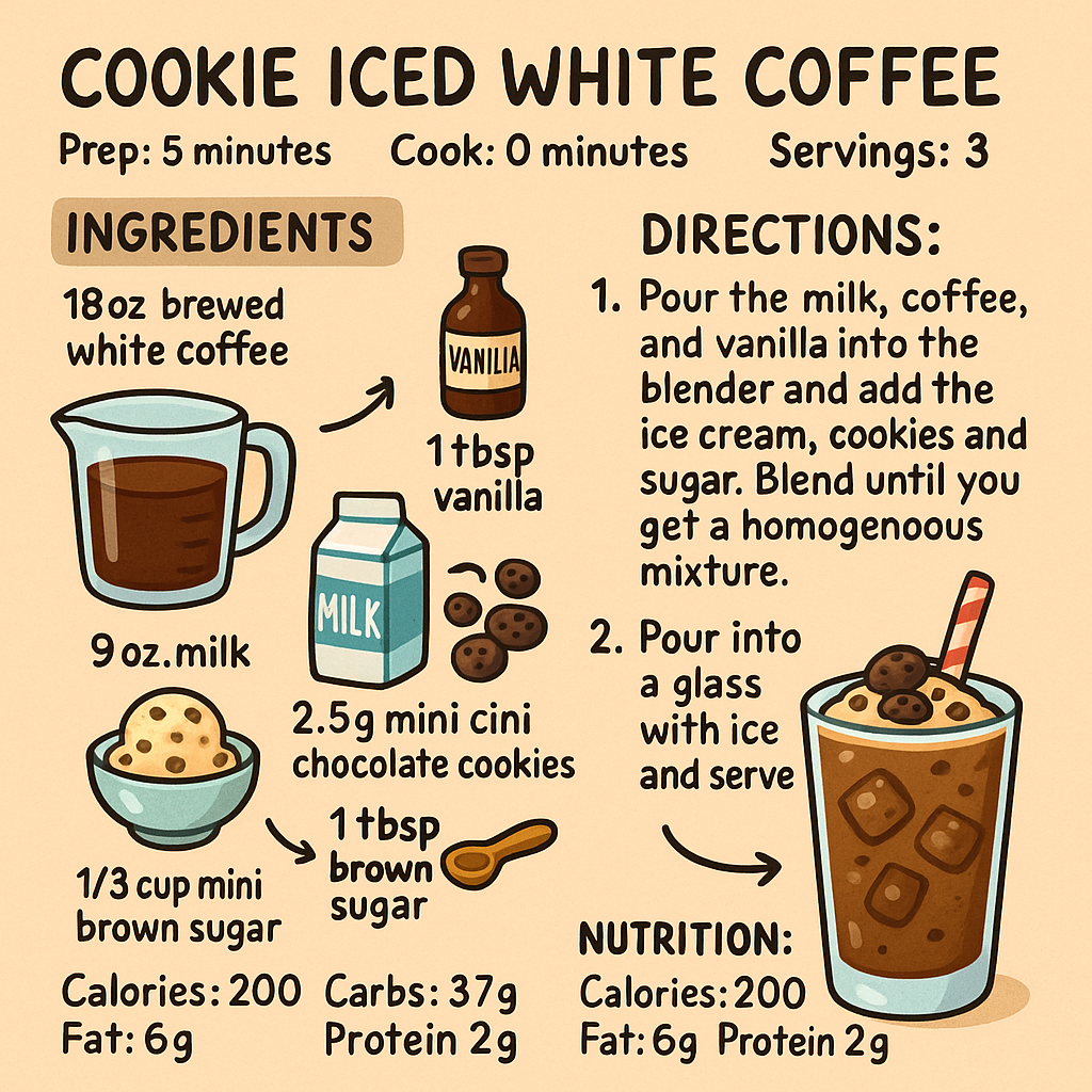 Cookie Iced White Coffee