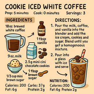 Cookie Iced White Coffee