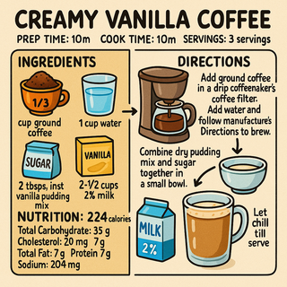 Creamy vanilla coffee