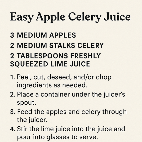 Apple Celery Juice
