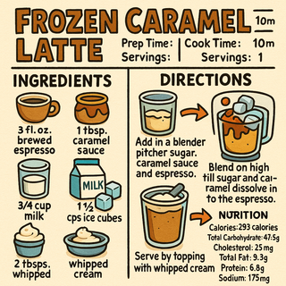 Frozen caramel latte