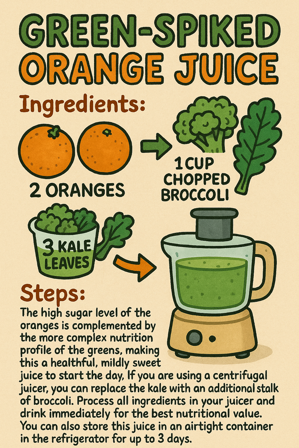 Green-Spiked Orange Juice