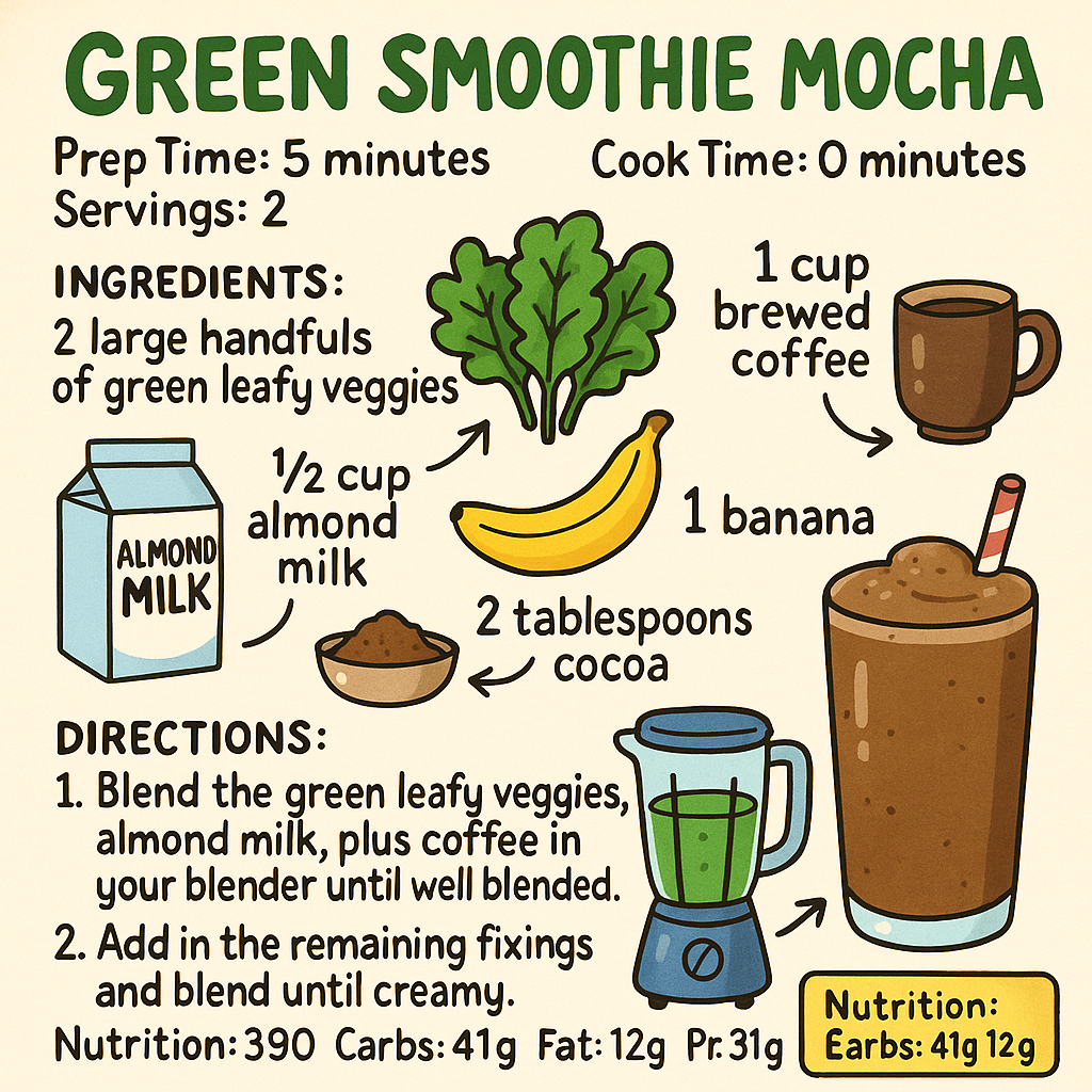 Green Smoothie Mocha: Where Health Meets Coffee Art