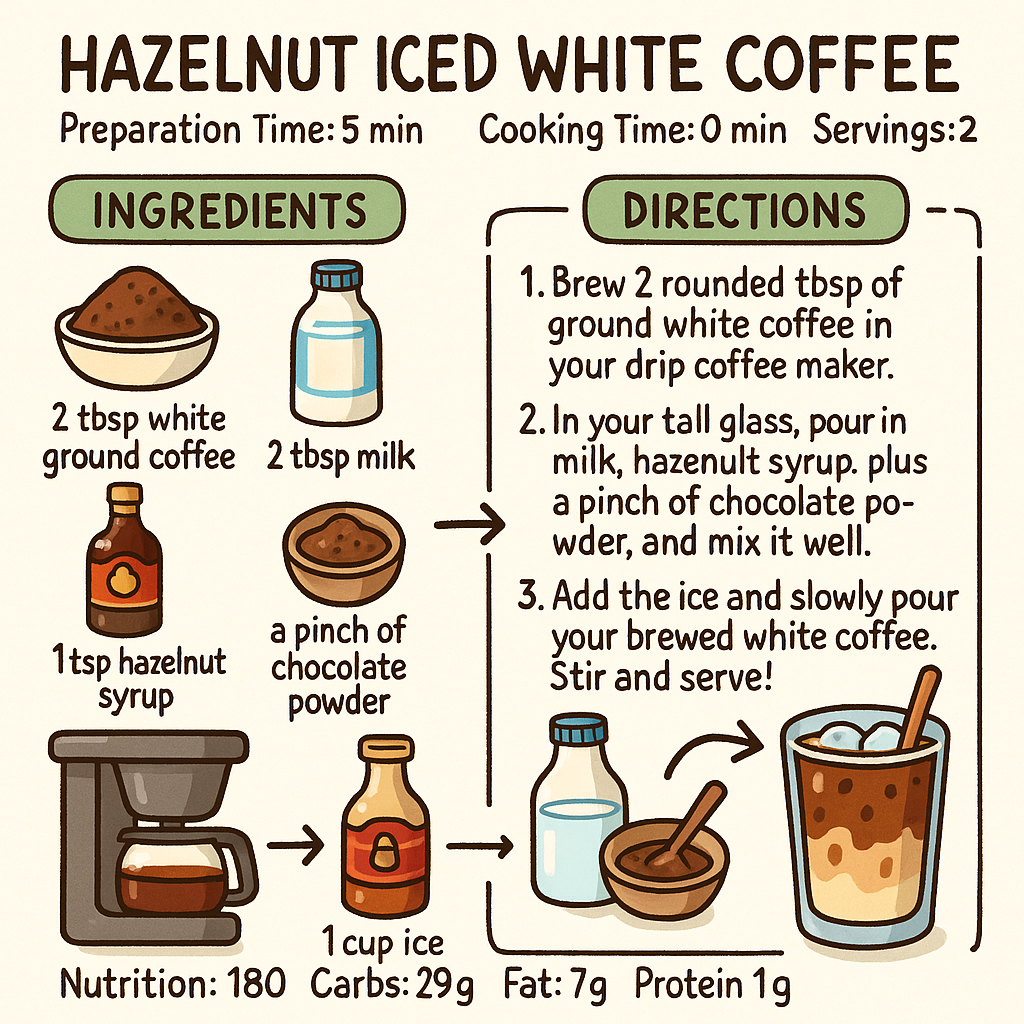 Hazelnut Iced White Coffee
