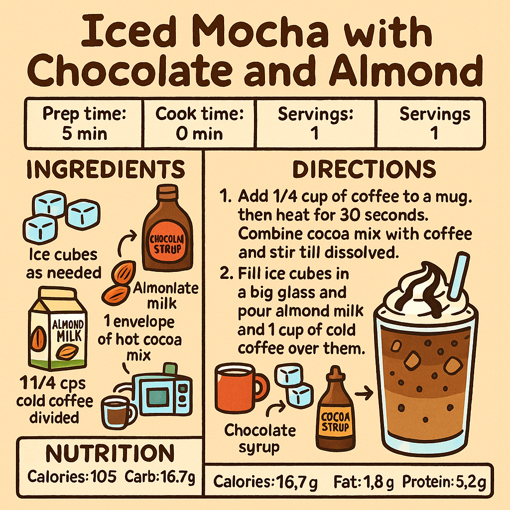 Iced Mocha with Chocolate and Almond: A Refreshing Treat for Coffee Lovers