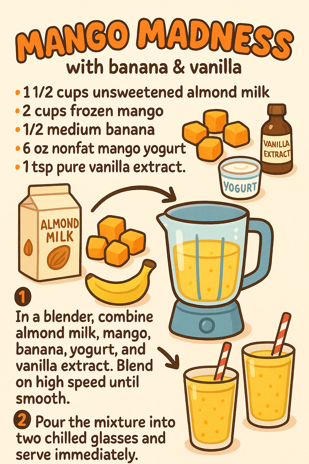 Mango Madness with banana & vanilla