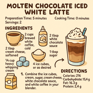 Molten Chocolate Iced White Latte