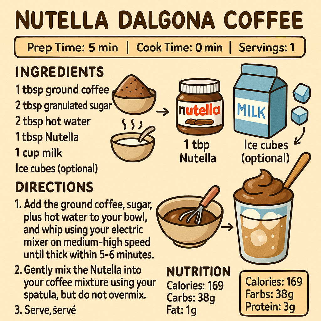 Nutella Dalgona Coffee: A Creamy Twist for Coffee Lovers at Home