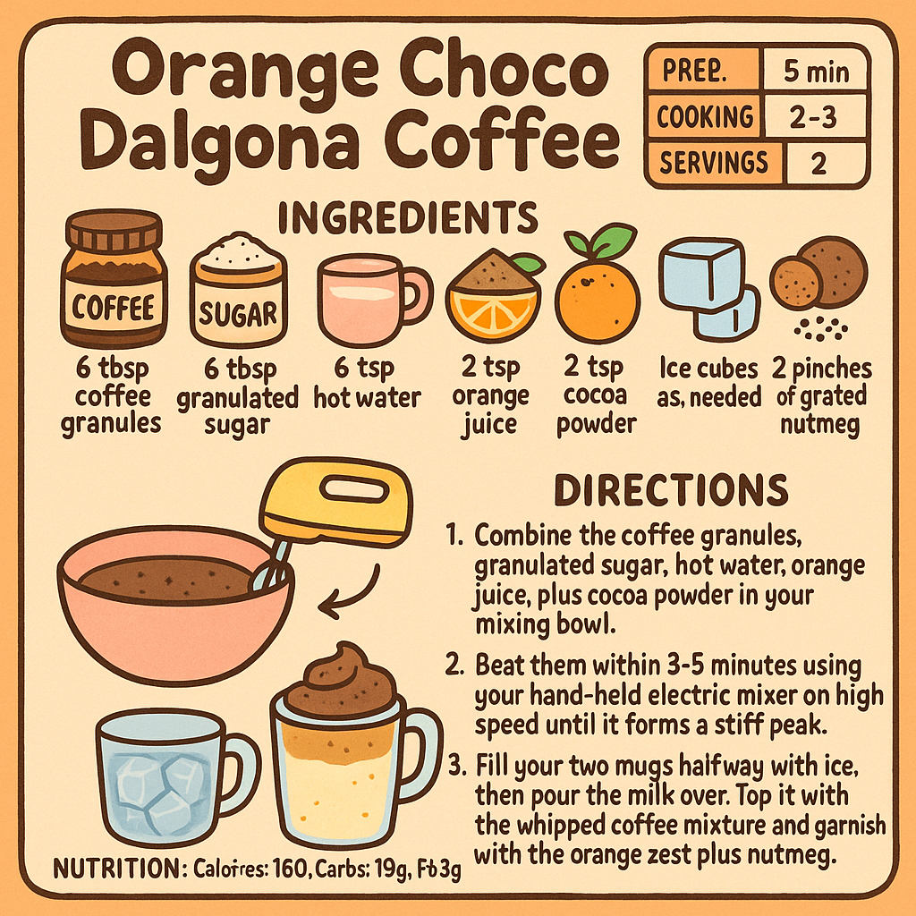 Orange Choco Dalgona Coffee