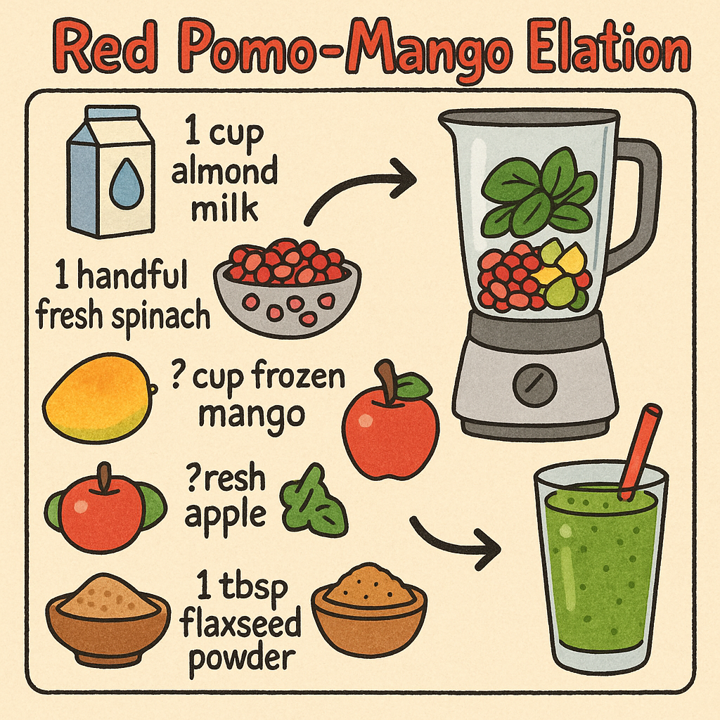 Red Pomo-Mango Elation: The Ultimate Nutrient-Dense Morning Ritual