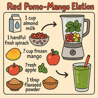 Red Pomo-Mango Elation: The Ultimate Nutrient-Dense Morning Ritual