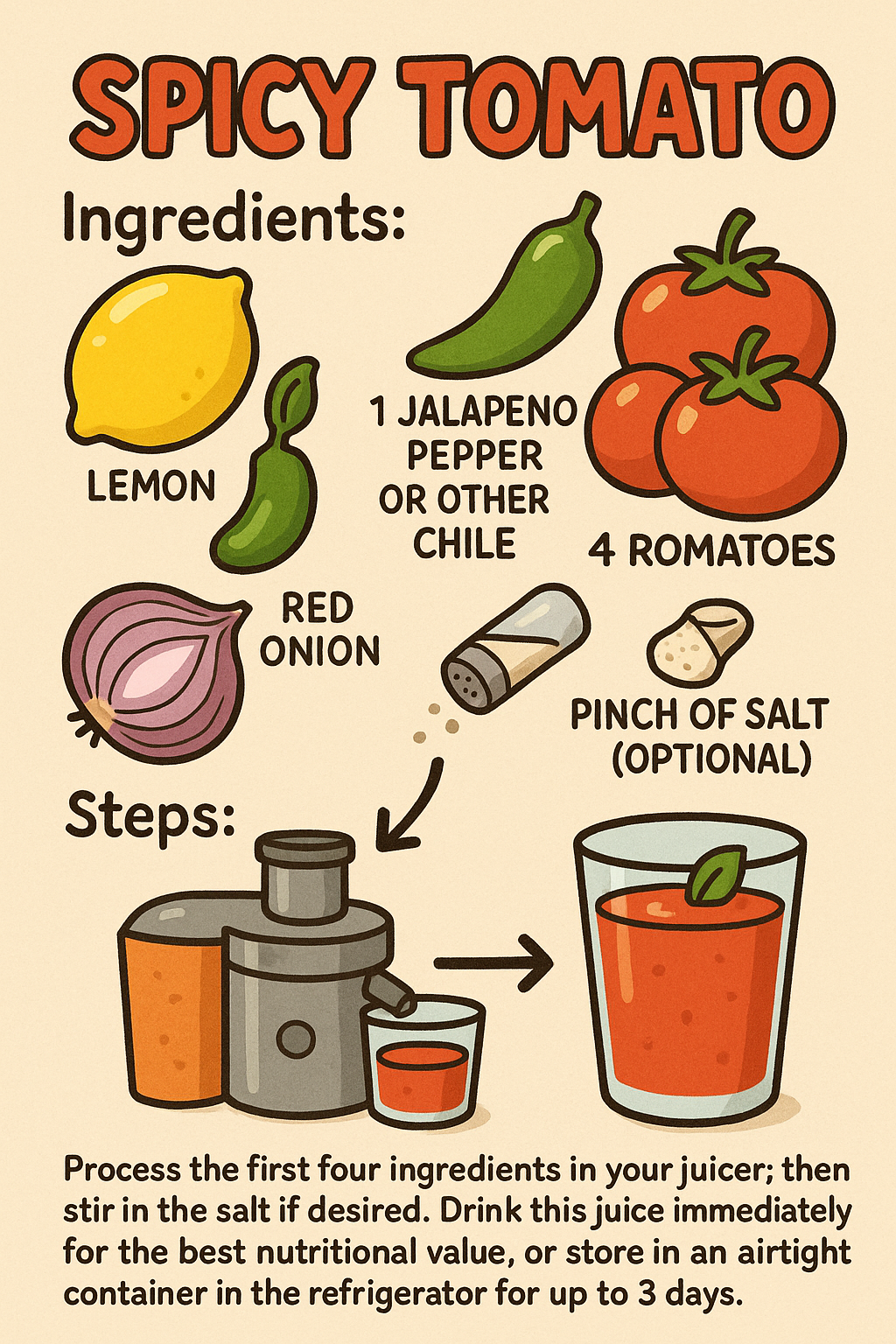 Spicy Tomato Juice – A Nutrient-Packed Kick in Every Sip