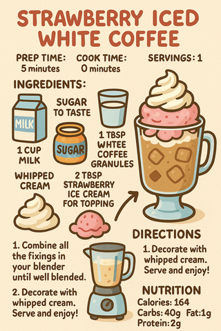 Strawberry Iced White Coffee