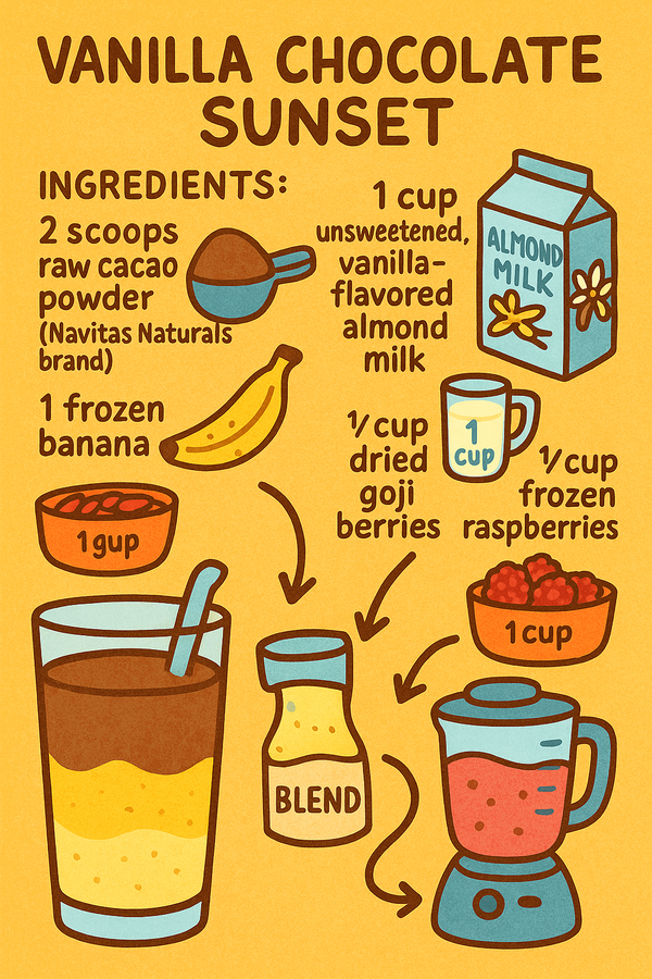 Vanilla Chocolate Sunset: A Creamy Cacao Smoothie for Healthy Home Living
