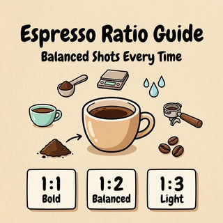 Espresso coffee to water ratio guide for balanced shots