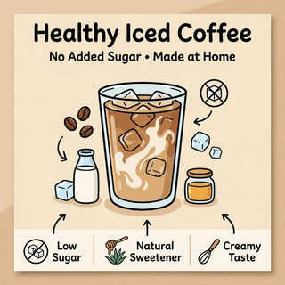 Healthy homemade iced coffee without added sugar