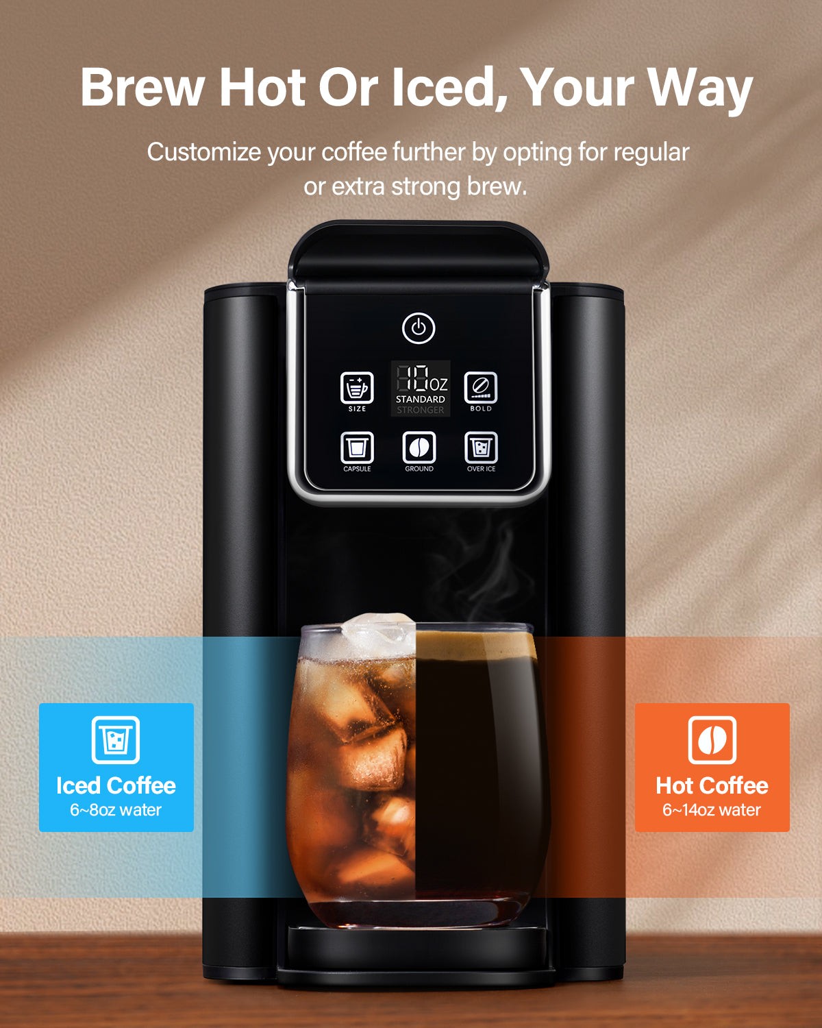 SHARDOR® K Cup Pods Coffee Maker Black