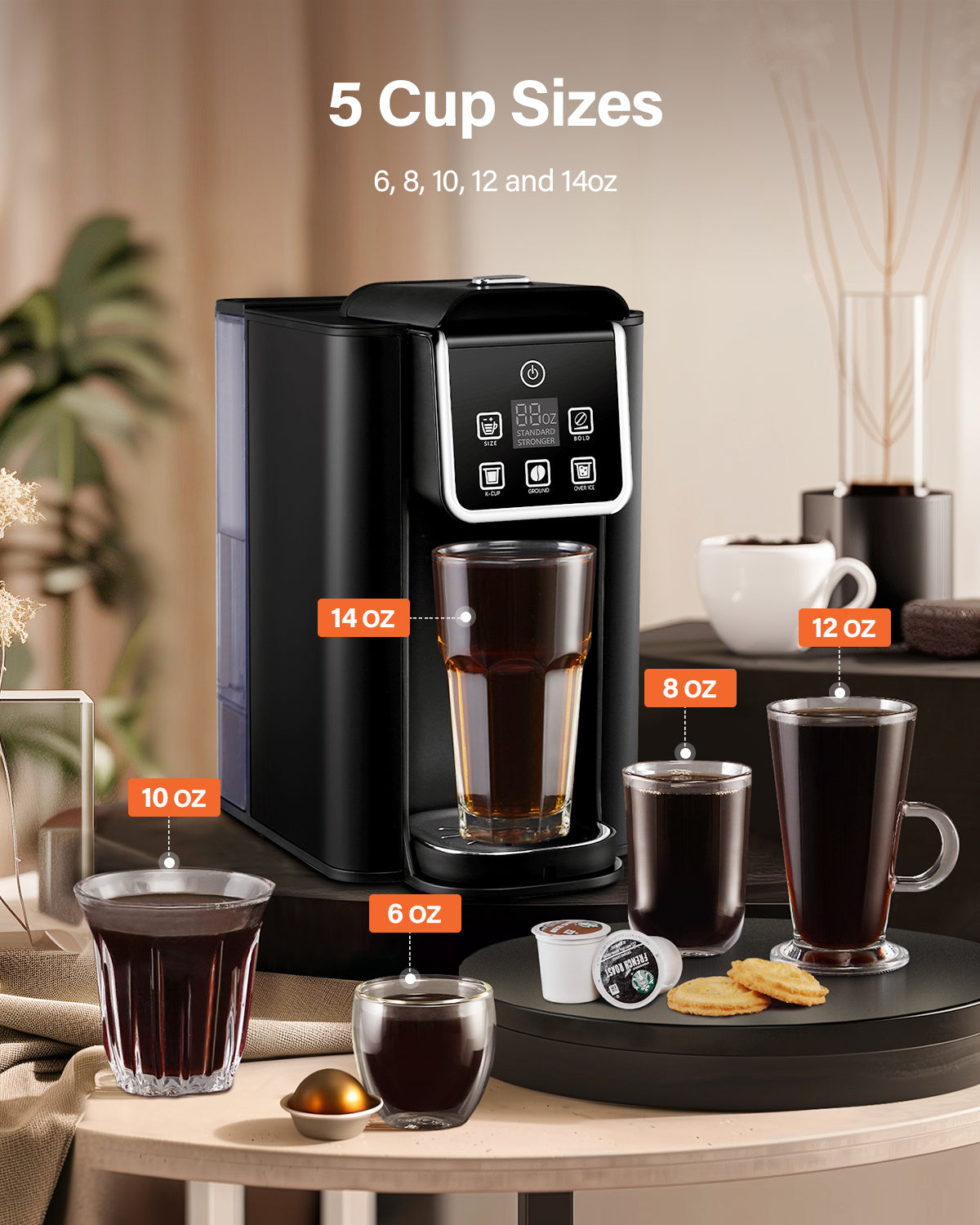 SHARDOR® K Cup Pods Coffee Maker Black