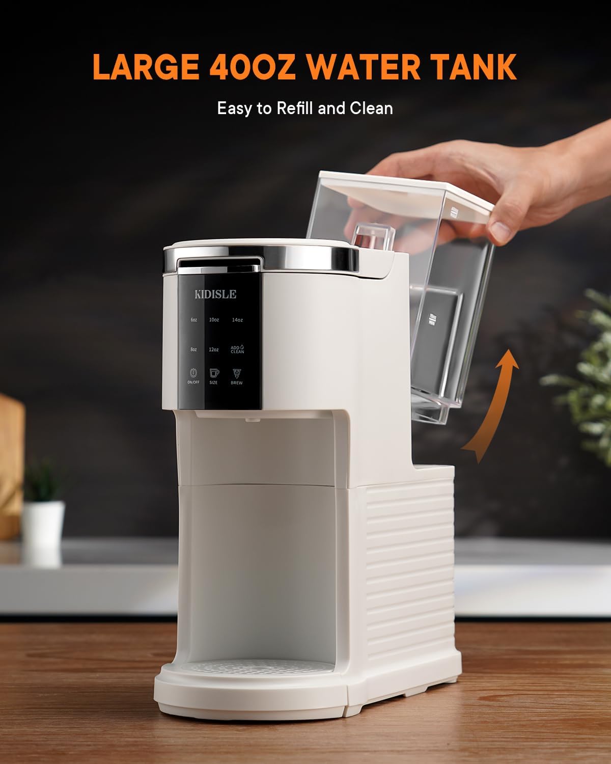 KIDISLE® 3 in 1 Single Serve Coffee Maker for K Cup Pods White