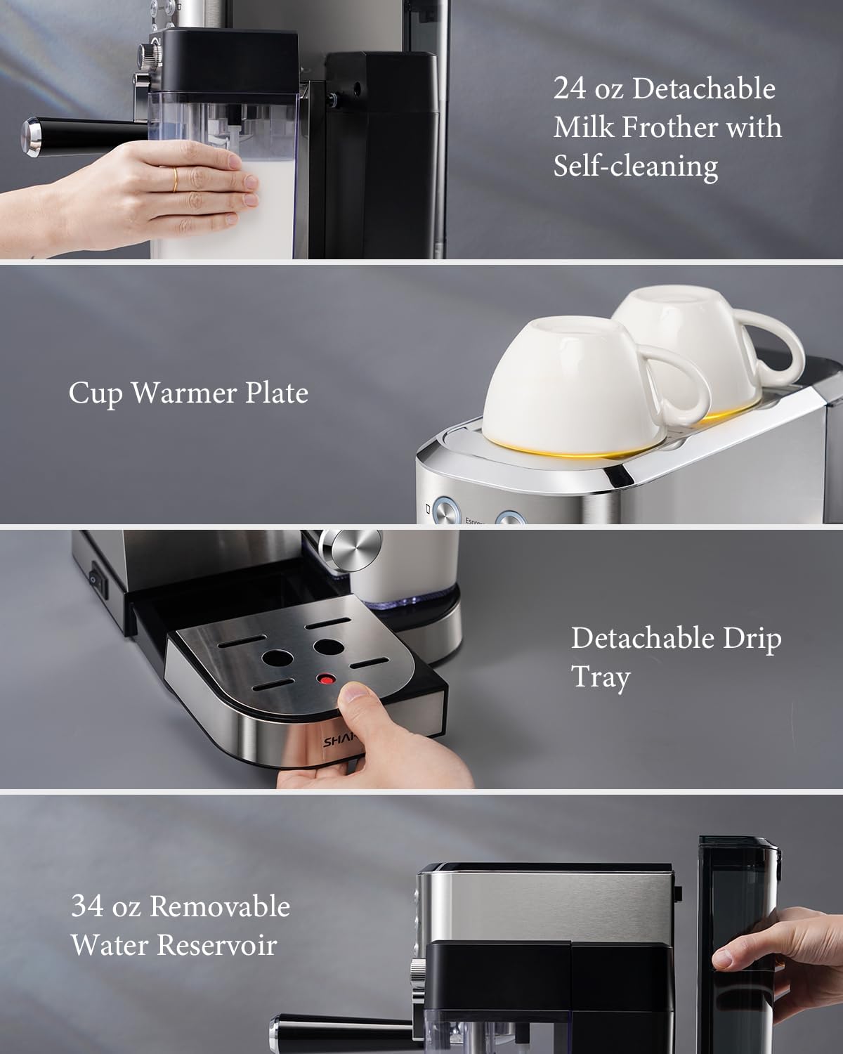 SHARDOR® Espresso Machine with Automatic Milk Frother