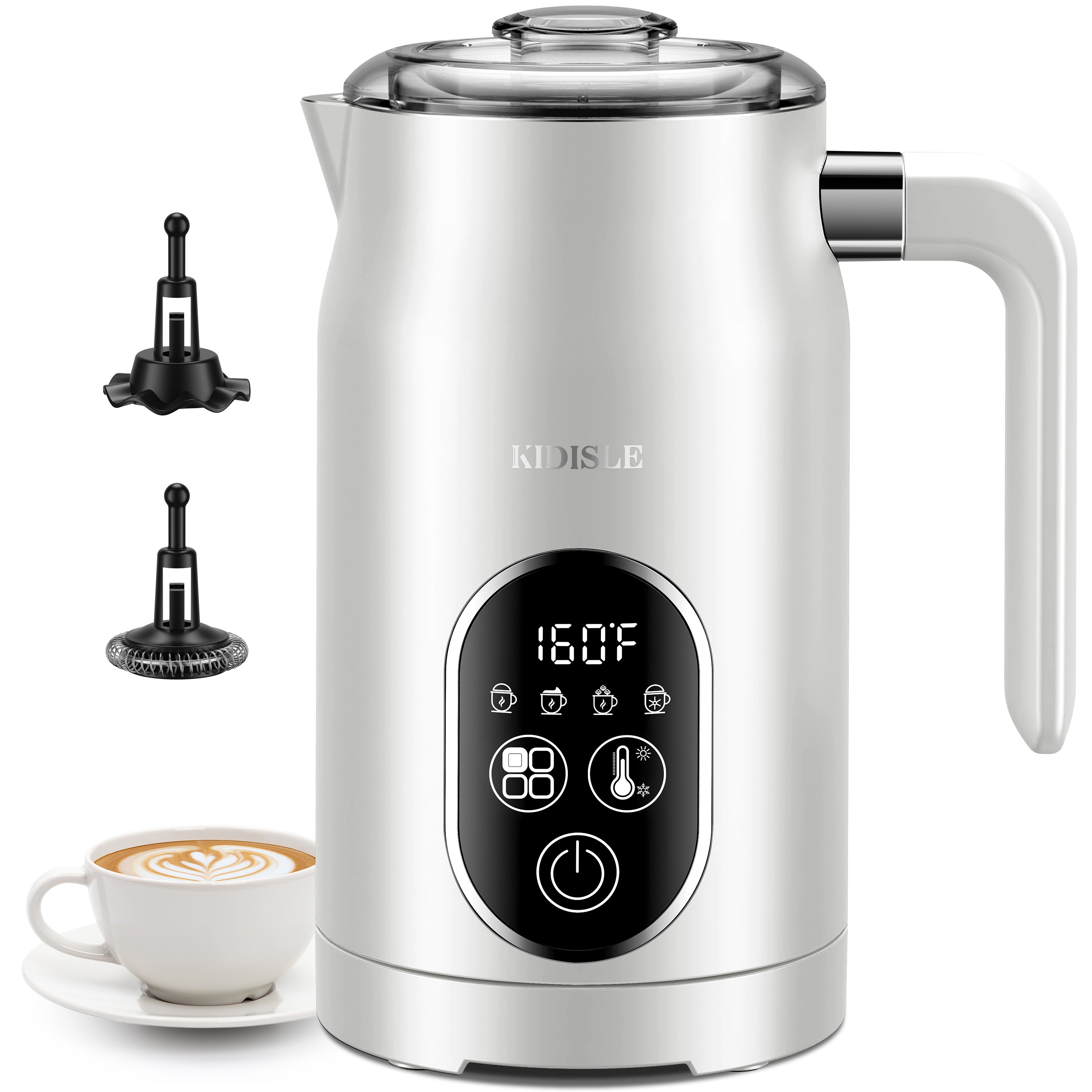KIDISLE® Electric Milk Frother White