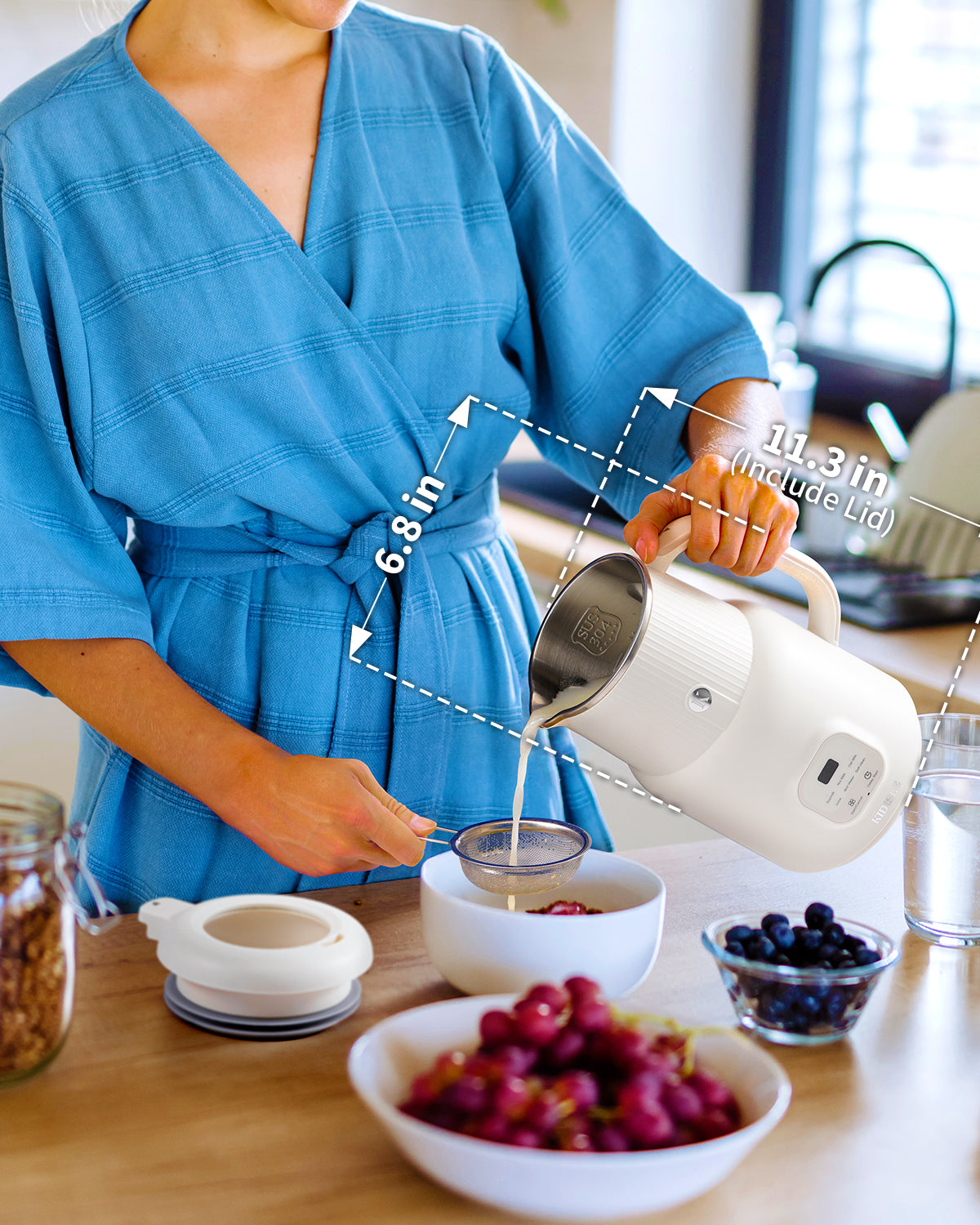 KIDISLE® 6 in 1 Nut Milk Maker , 20oz Homemade Coconut