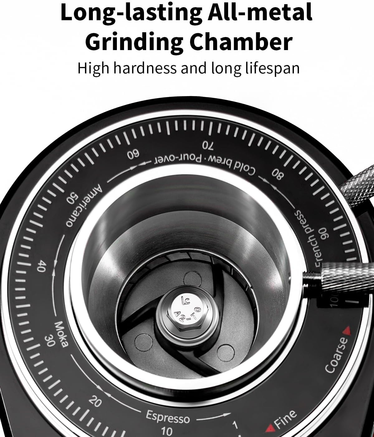 SHARDOR® Professional 64mm Flat Burr Grinder with 100 Grind Settings