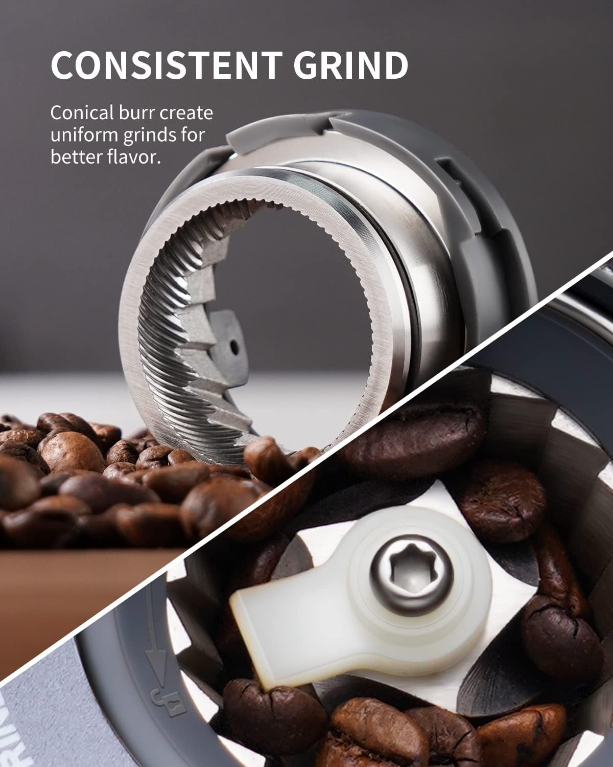 SHARDOR® Coffee Burr Grinder with Precision Timer Black