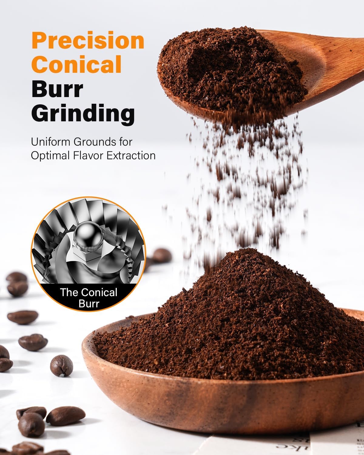 SHARDOR® Coffee Burr Grinder with Smart Dosing Technology Black