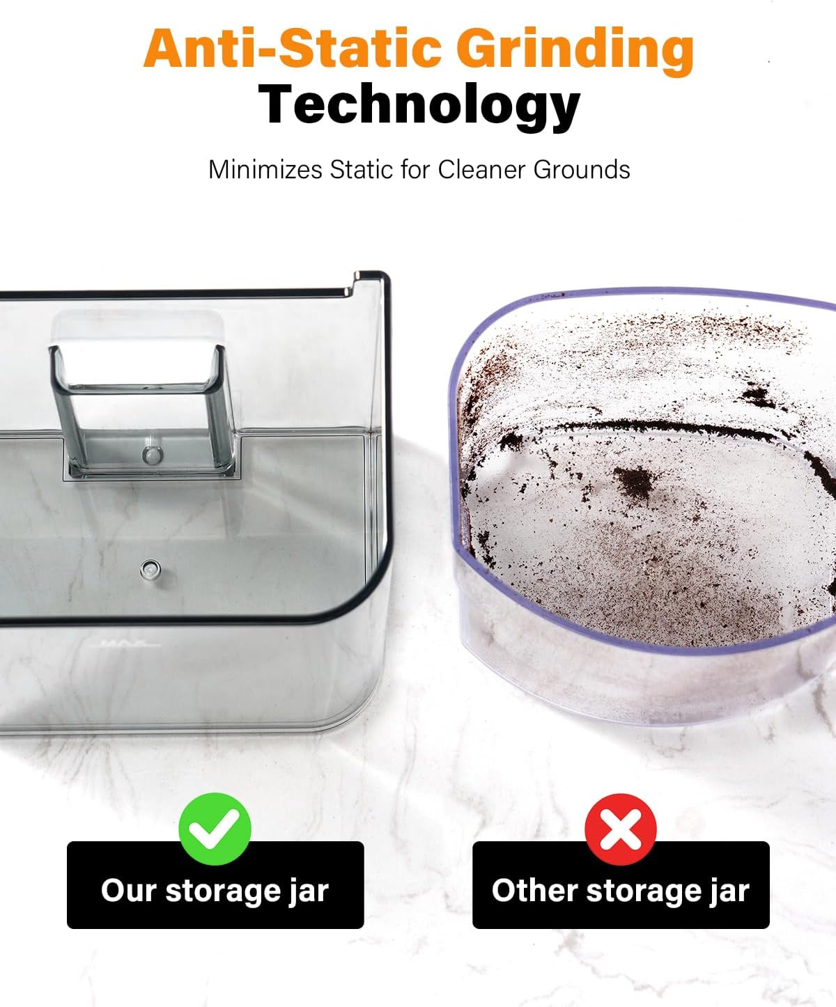 SHARDOR® Coffee Burr Grinder with Smart Dosing Technology Black