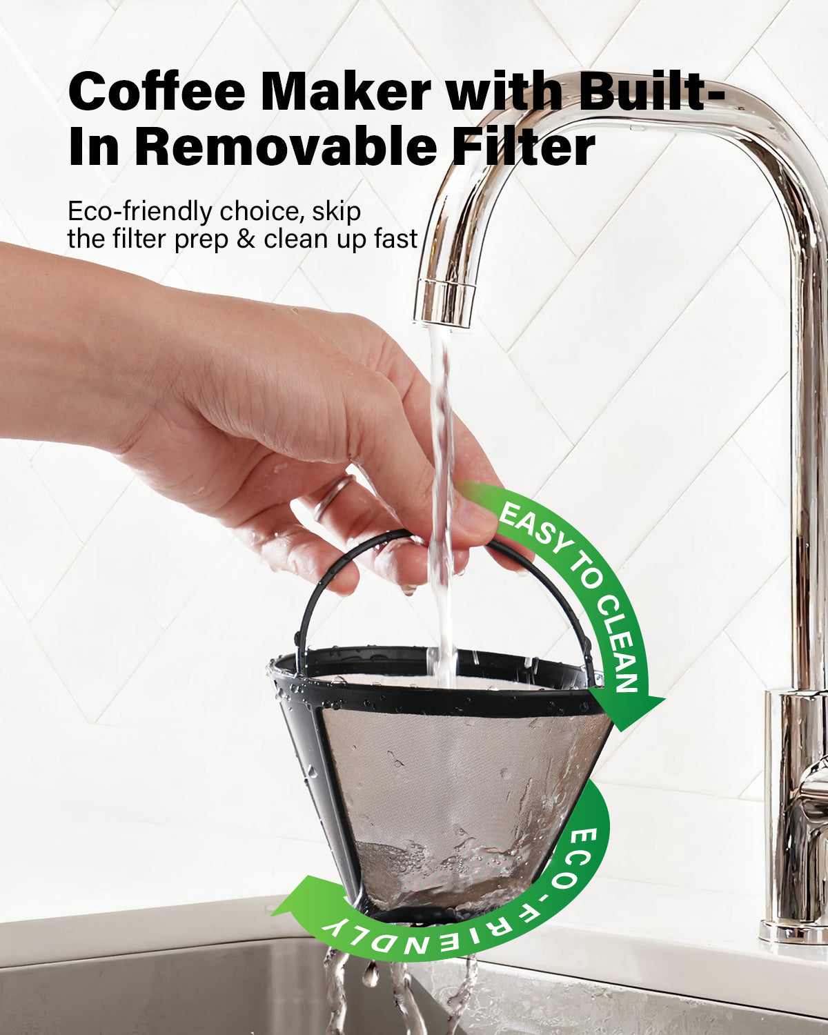 SHARDOR Coffee Burr Grinder with Reusable Filter and Glass Coffee Pot