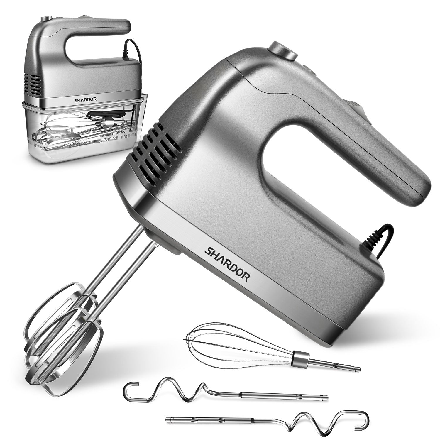SHARDOR Hand Mixer, 450W Handheld Mixer with Storage Case