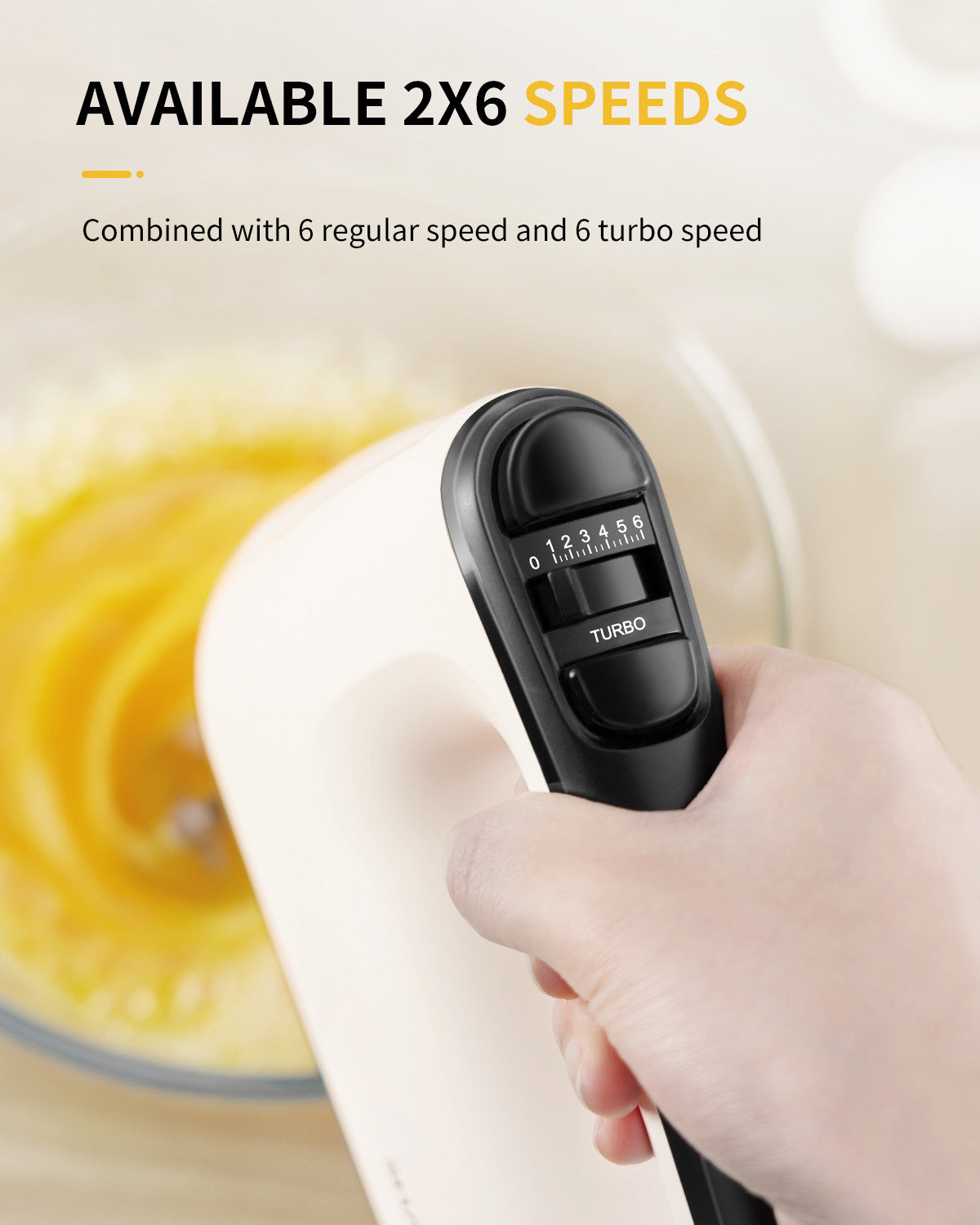 Hand Mixer Electric, 6 Speed & Turbo Mixer Electric Handheld,
