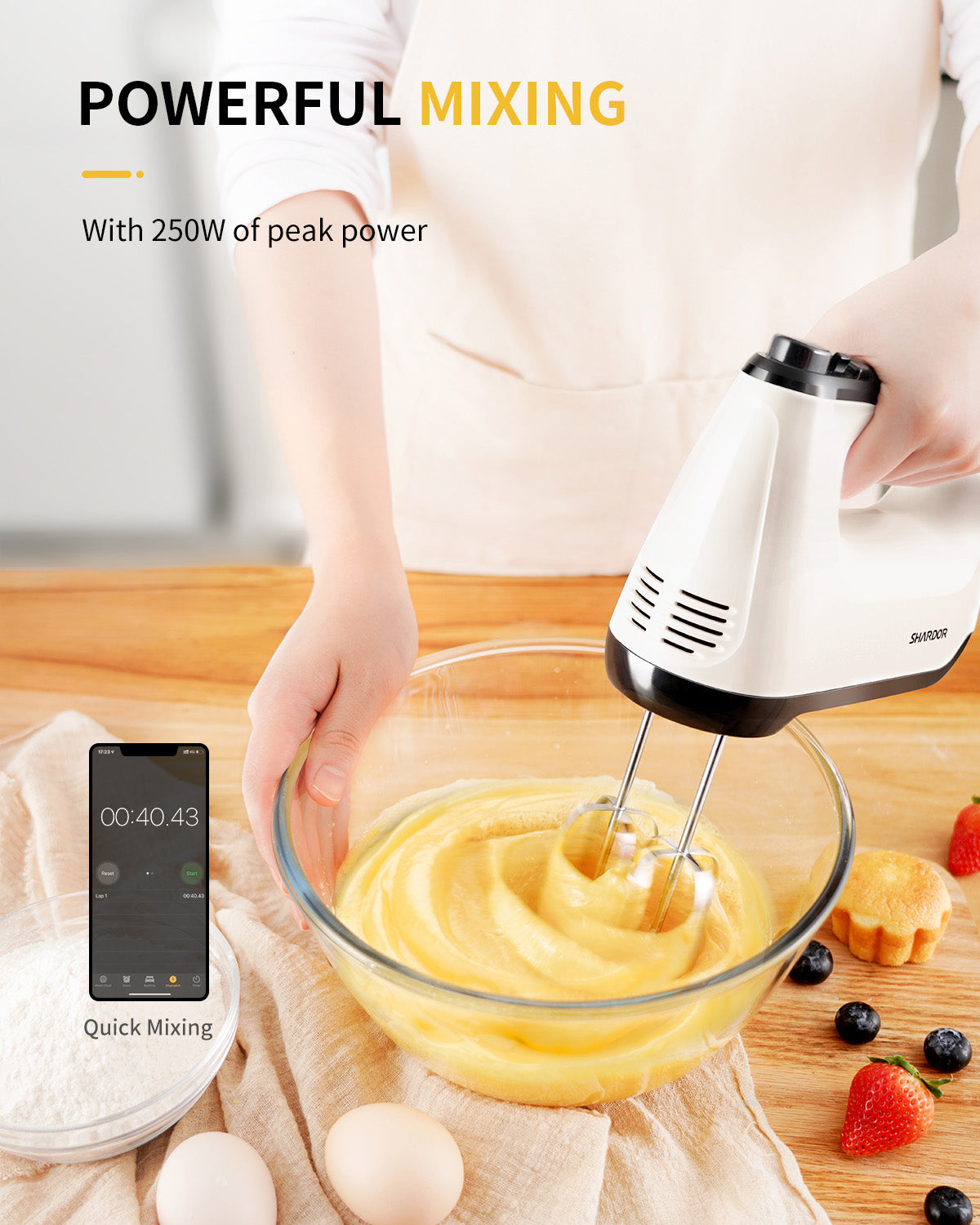 Hand Mixer Electric, 6 Speed & Turbo Mixer Electric Handheld,