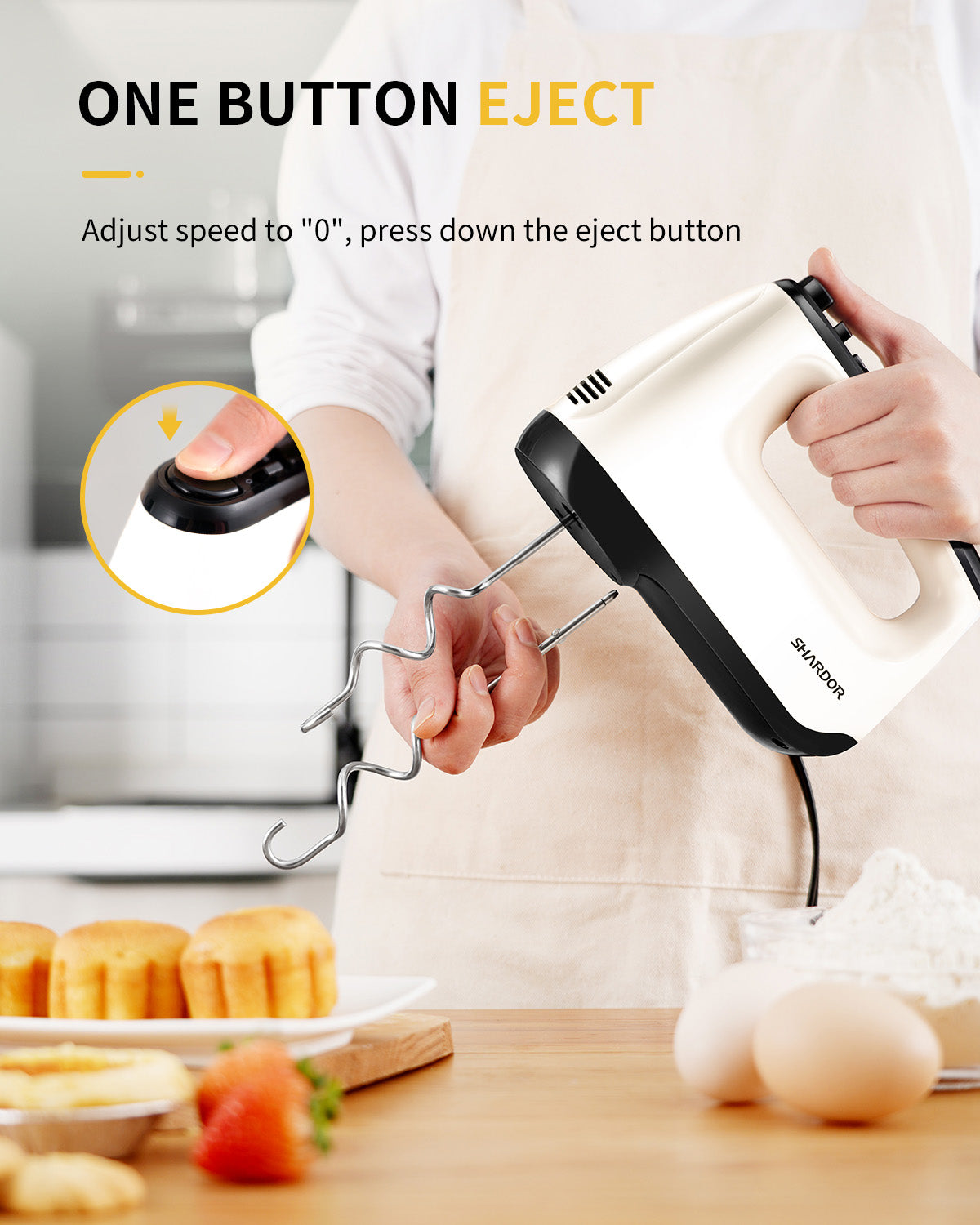 Hand Mixer Electric, 6 Speed & Turbo Mixer Electric Handheld,