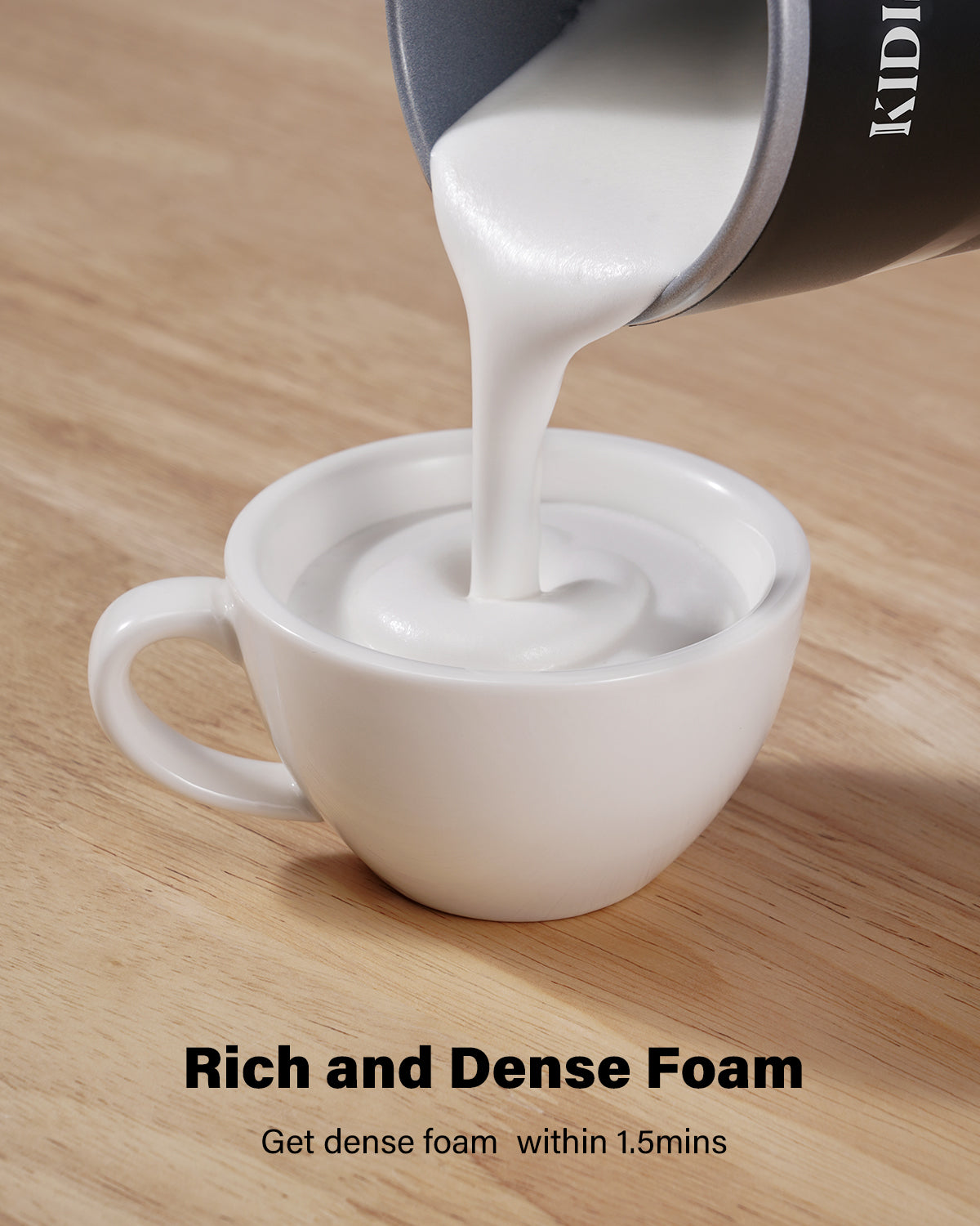 KIDISLE 4-in-1 Electric Milk Frother and Steamer