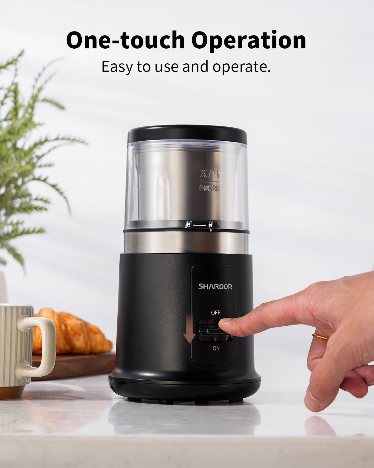 SHARDOR® Coffee Blade Grinder with Finger press