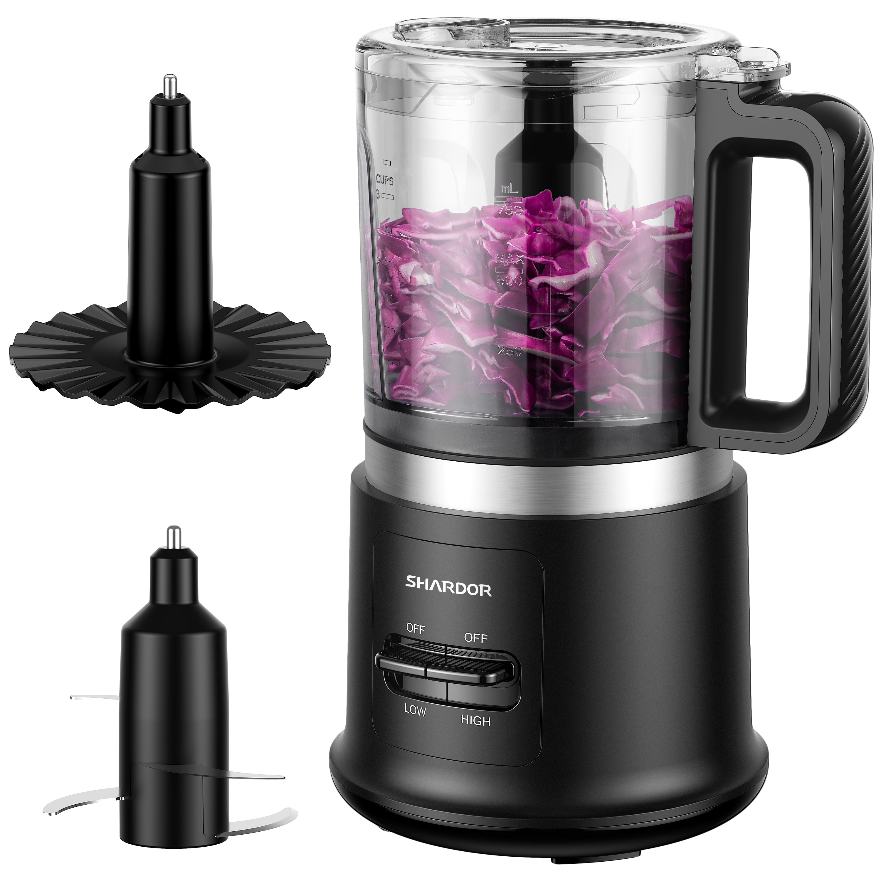 SHARDOR 400W Compact Electric Food Chopper & Processor with Whisk Disc
