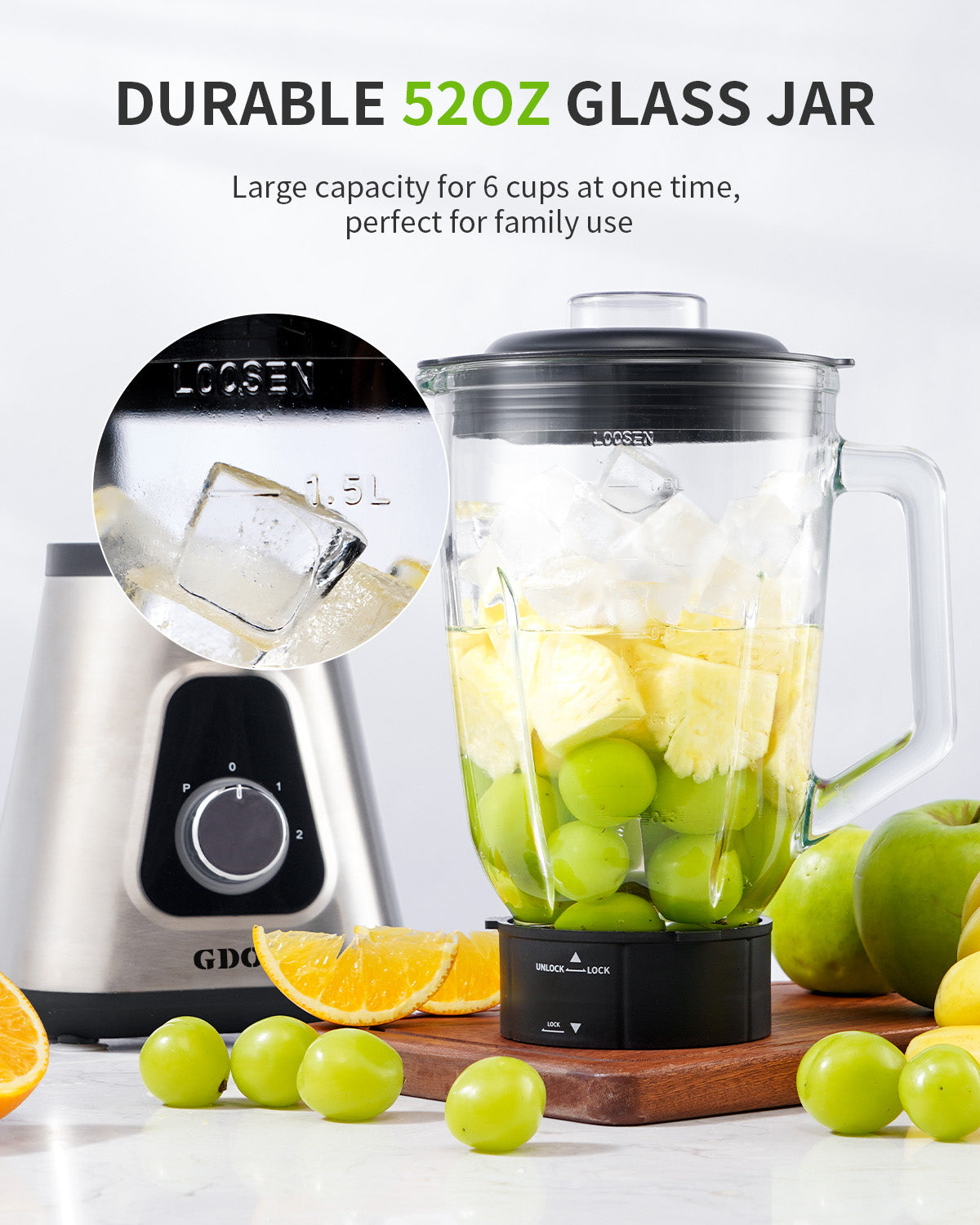 GDOR 1200W Blender for Smoothies and Shakes
