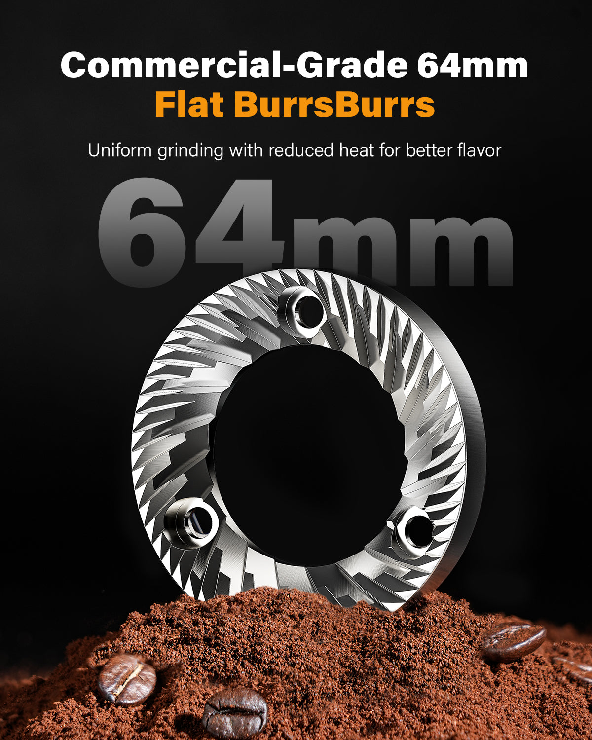 SHARDOR® Coffee Burr Grinder Professional with 100 Grind Settings Die-Cast Aluminum Housing