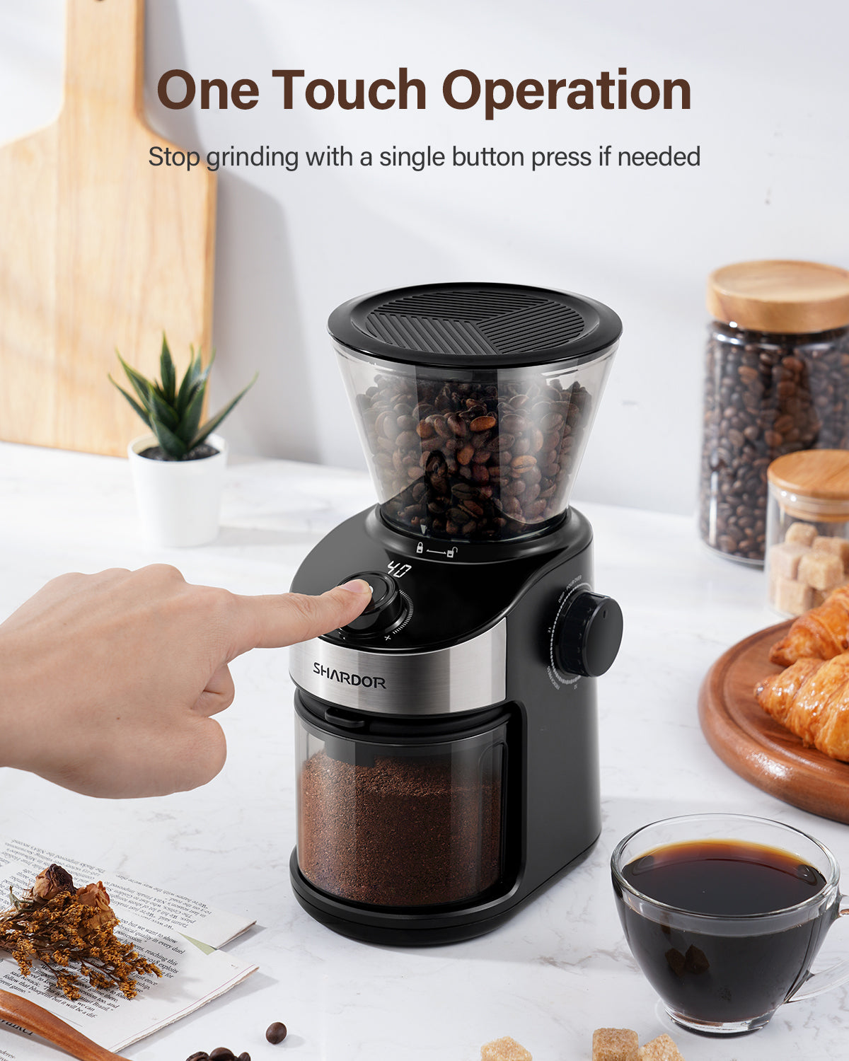 SHARDOR® Coffee Burr Grinder with 32 Precision Grind Settings
