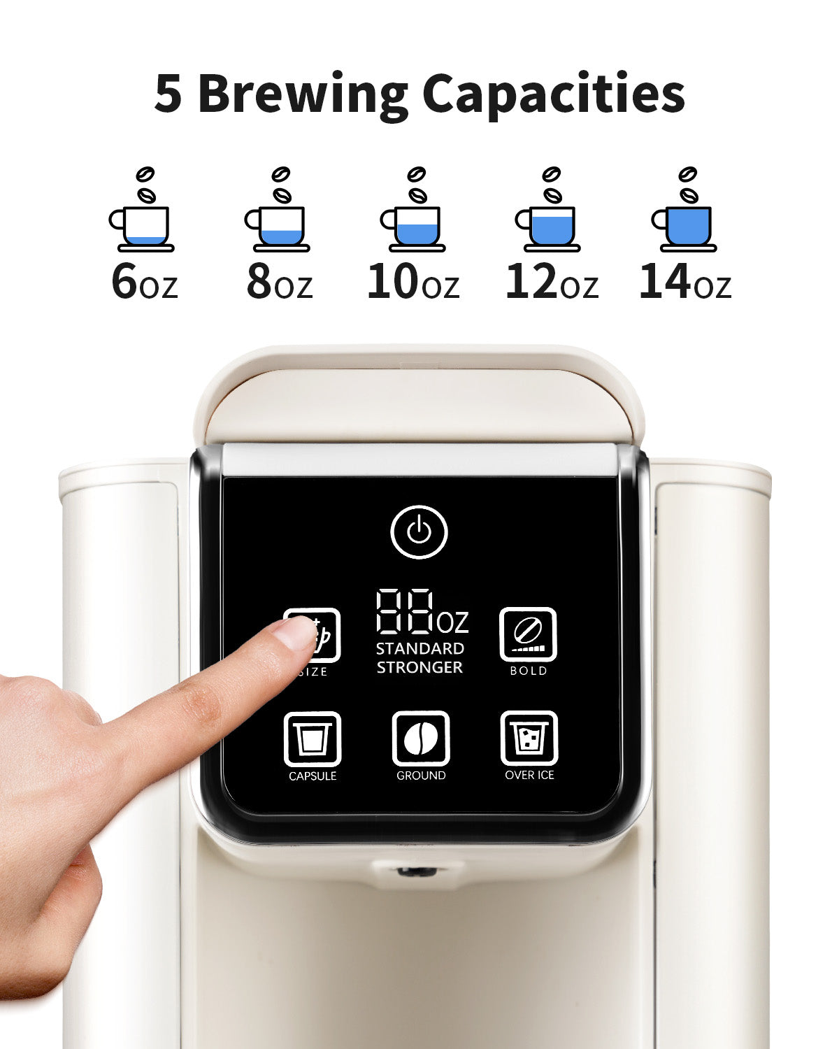 KIDISLE® K Cup Pods Coffee Maker White