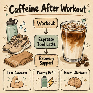 Espresso machine iced latte post workout drink