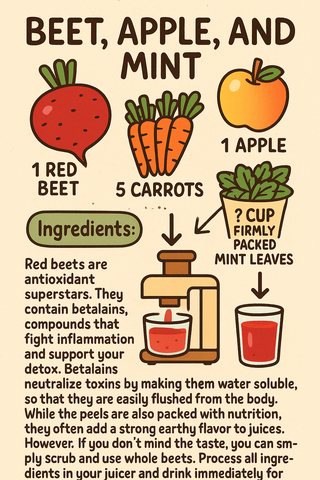 Beetroot, Apple, and Mint Juice